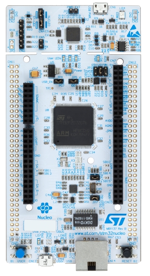 ST Nucleo H743ZI2 Cortex-M7 development board with 1 MB of SRAM